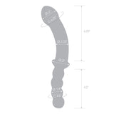 Glas 12.5 Inch Girthy Double Sided Dong With Anal Bead Grip Handle