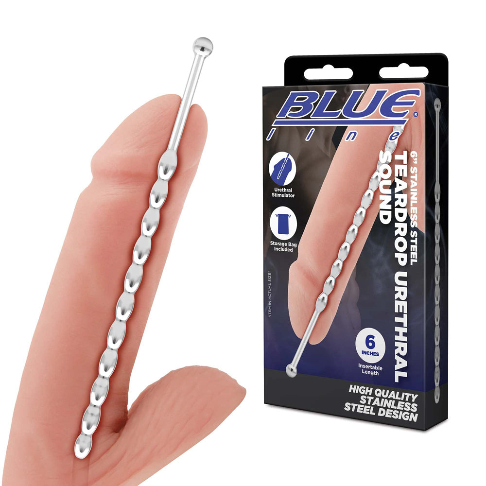 6 Inch Stainless Steel Teardrop Urethral Sound