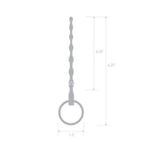 4.25 Inch Stainless Steel Ribbed Urethral Sound