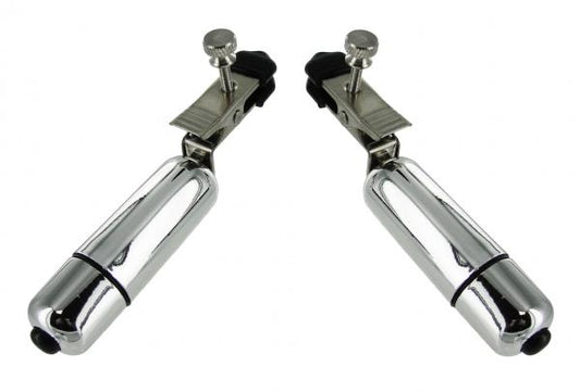 Wireless Vibrating Nipple Clamps Silver