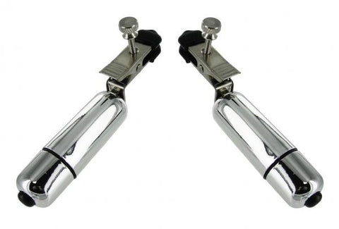 Wireless Vibrating Nipple Clamps Silver