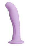 Royal Heart On Silicone Harness Dildo Purple