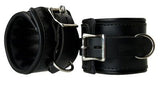 Leather Padded Premium Locking Wrist Restraints Black