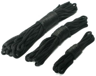 Premium Black Nylon Bondage Rope 10 Feet