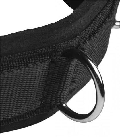 Neoprene Bondage Collar With D-Rings