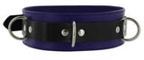 Strict Leather Deluxe Locking Collar - Blue And Black