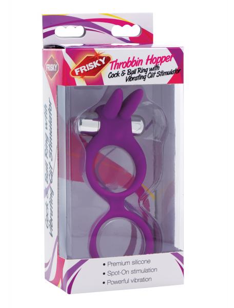Throbbin Hopper Cock & Ball Ring Vibrating Purple