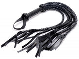 Strict 8 Tail Braided Flogger Black Leather