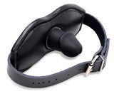 Leather Padded Silicone Penis Mouth Gag