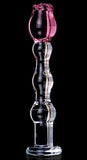 Icicles No.12 Pink Flower Glass Wand