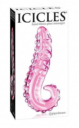 Icicles No 24 Glass Dong 6 Inches - Pink