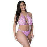 Daisy Halter Bralette & Panty Set Daisy Print 2Xl