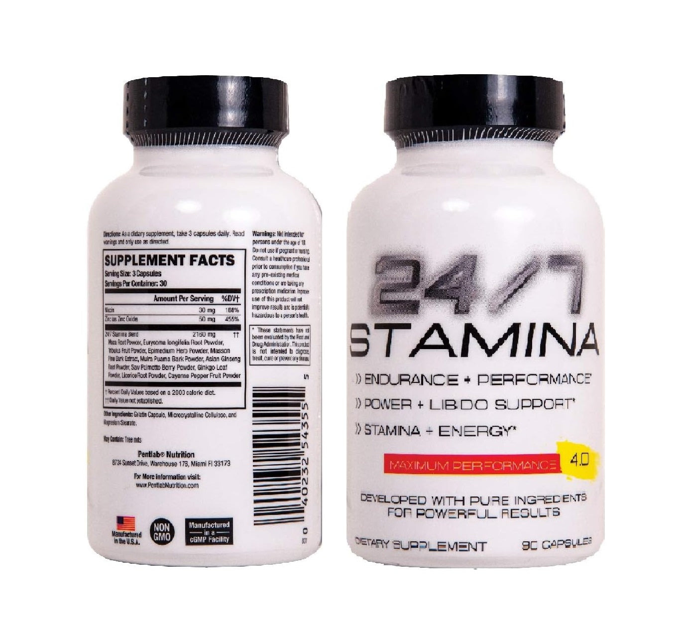 Pentlab 24/7 Stamina 90 Capsules Men Testosterone Enlargement Booster