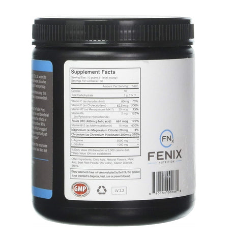 Fenix Nutrition L Arginine Complete Nitric Oxide Booster Mixed Berry