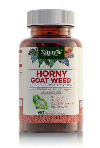 Natures Wellness Horny Goat Weed Extract Maca Root 60 Capsules