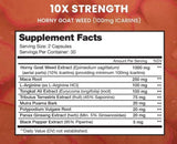 NutraChamps 10X Strength Horny Goat Weed 60 Vegan Capsules