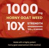 NutraChamps 10X Strength Horny Goat Weed 60 Vegan Capsules