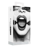 Black & White Silicone Ring Gag W/ Adjustable Straps