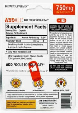 ADDALL ADD Focus to your Day Dietary Supplement Dual Pill