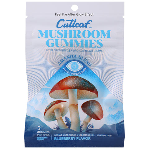 Cutleaf Mushroom Gummies Amanita Blend Blueberry 10 Pack