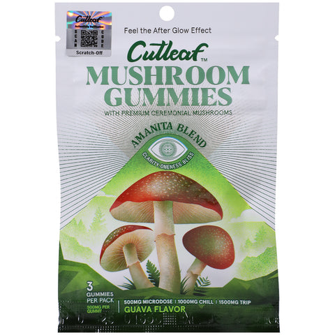 Cutleaf Mushroom Gummies Amanita Blend Guava 10 Pack