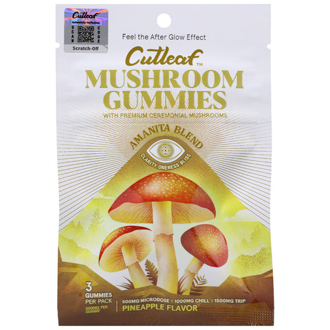 Cutleaf Mushroom Gummies Amanita Blend Pineapple 10 Pack