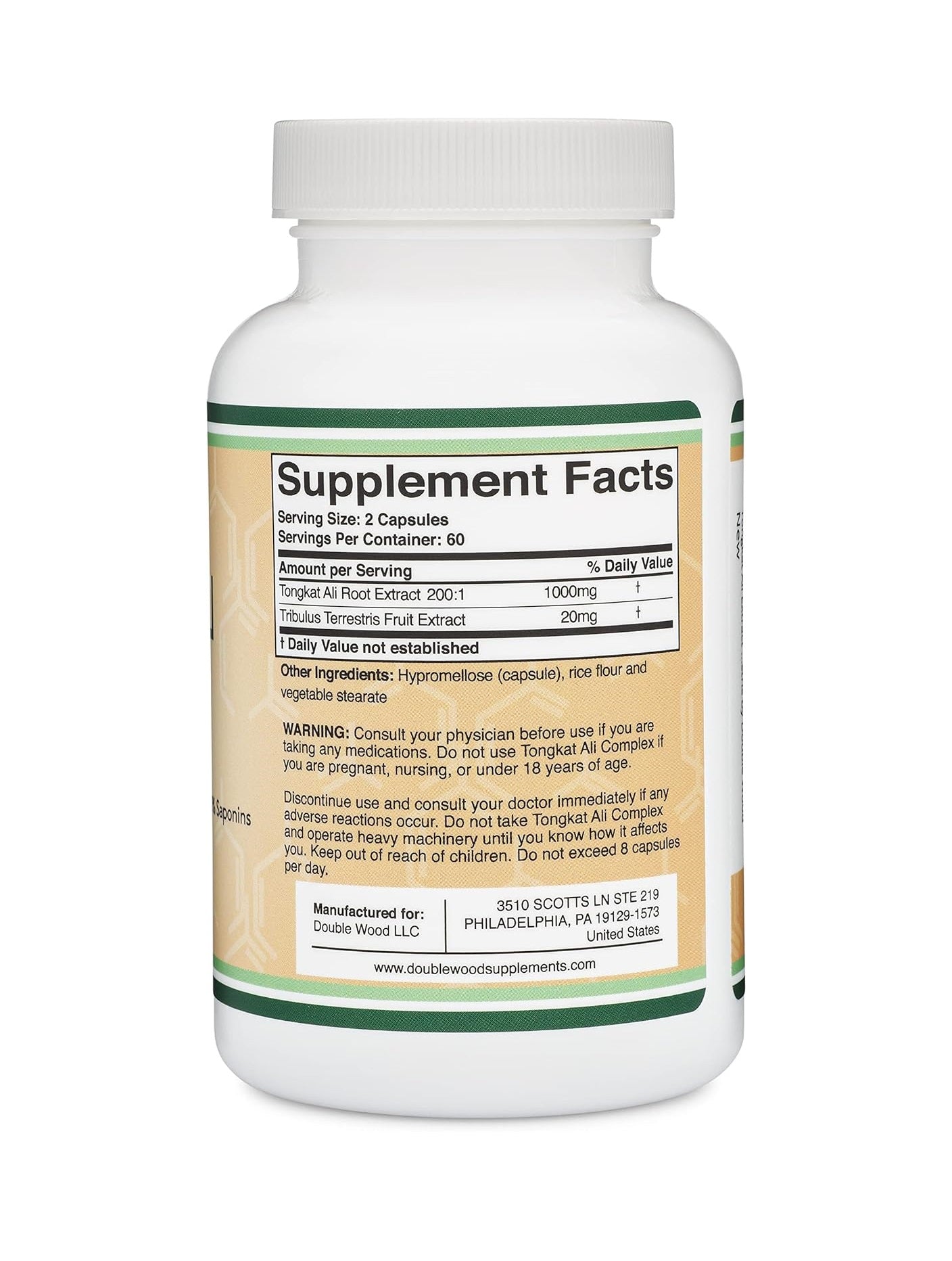 Double Wood Herbal Tongkat Ali Complex120 Capsules