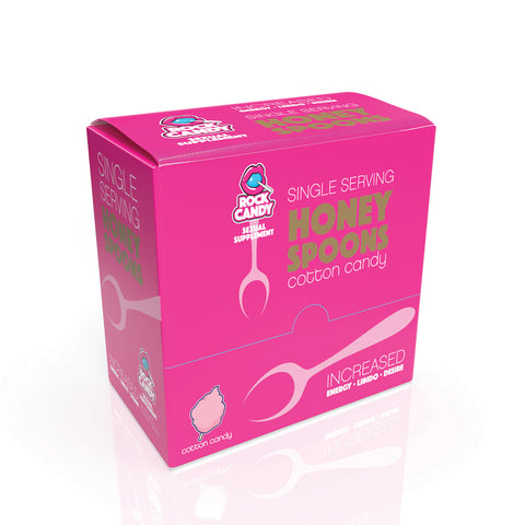 Rock Candy Honey Spoons Cotton Candy Sexual Supplement 24Ct Display