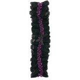 Lace Garter Black/Purple O/S