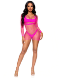 Supreme Fence Net Mini Dress - One Size - Neon Pink