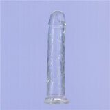 Addiction Crystal 7 Vertical Dong Clear Tpe W/ Bullet "