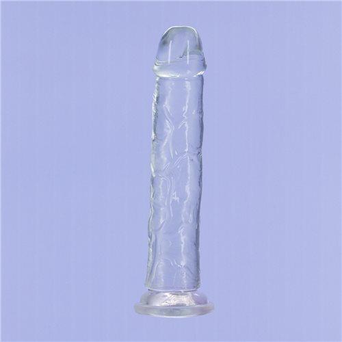 Addiction Crystal 9 Vertical Dong Clear Tpe W/ Bullet "