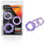 Beaded Elastomer C Rings 3 Pieces Pack - Purple