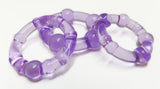 Beaded Elastomer C Rings 3 Pieces Pack - Purple