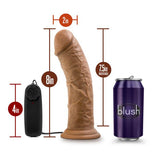 Dr Joe 8 inches Vibrating Cock with Suction Cup Tan