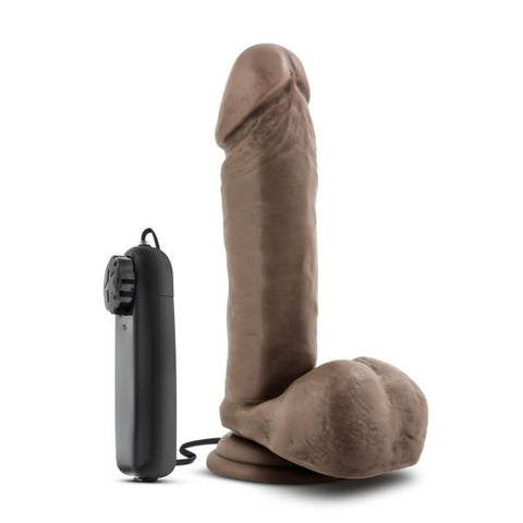 X5 Plus 8 inches Gyrating Vibrating Cock Brown Dildo