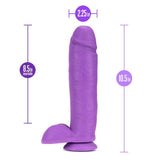 Neo 10in Dual Density Dildo Neon Purple