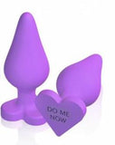 Naughty Candy Heart Purple Butt Plug