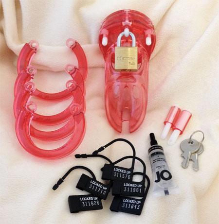 Complete Package Ice Red Cage Rings Locks 3