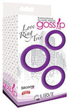 Gossip Love Ring Trio Violet Purple