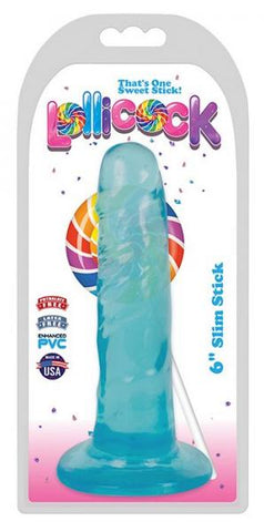 Lollicock 6 inches Slim Stick Dildo Blue Berry Ice