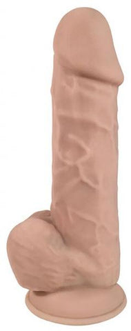 Fleshstixxx Silicone 8 inches Dildo with Balls Beige