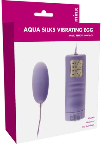 Aqua Silks Vibrating Egg Purple Minx