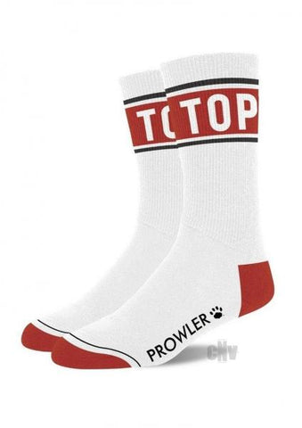 Prowler Top Socks Wht/red