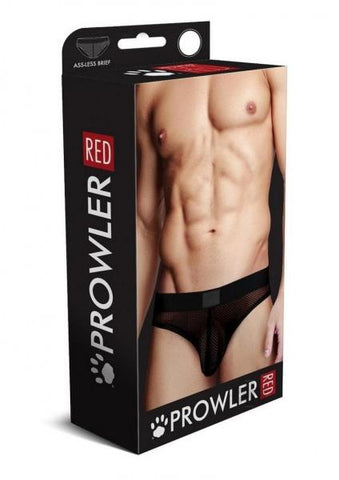 Prowler Red Fishnet Assless Brief Blk Sm