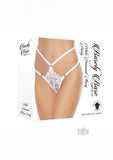 Barely B White Diamond Thong