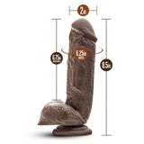 Dr. Skin Mr. D 8.5in Dildo W/ Suction Cup Chocolate