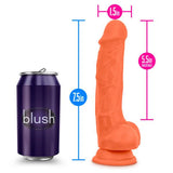 Neo Elite 7.5 inches Silicone Dual Density Cock with Balls Orange