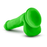 Neo Elite 6 inches Silicone Dual Density Cock, Balls Green