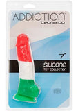 Addiction Leonardo 7 inches Dildo Red, White, Green